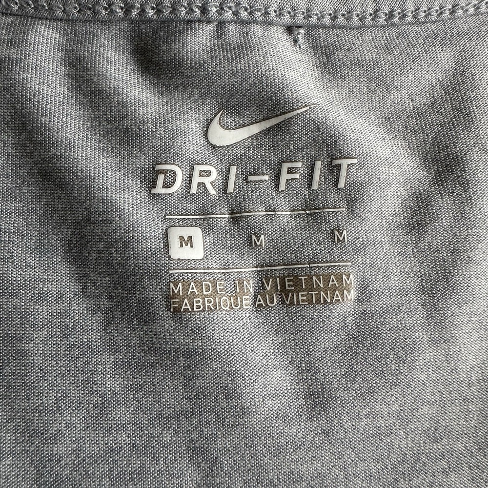Nike Dri-Fit Womens Shirt M Scoop Neck Light Gray Heather Gym Workout‎ * - Picture 6 of 10